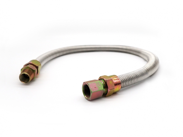 3/8” ID (1/2”) OD 무코팅 스테인리스 가스 연결관 제품사진